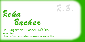 reka bacher business card